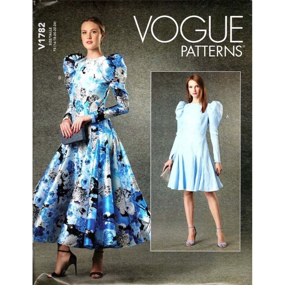 Vogue V1782 Misses 16 to 24 Princess Seam Dress UNCUT Sewing Pattern